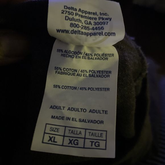 Delta Fleece Sweatshirt Top Black Cat Hawaii Popoki Floral Long Sleeve XL - Picture 10 of 16